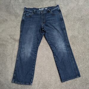 Wrangler Retro Relaxed Boot Cut Mens Jeans Sz 38x30 Blue Denim Cowboy Western